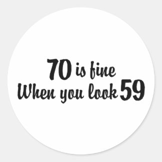 Sticker Rond Anniversaire 70 ans