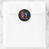 Sticker Rond Anniversaire 7 Ans J'avais 6 Ans Maintenant J'ai 7 (Sac)