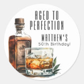 Sticker Rond Anniversaire À La Fête D'Anniversaire De La Perfec (Devant)