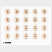 Sticker Rond Anniversaire adorable du carrousel (Feuille)