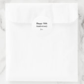 Sticker Rond Anniversaire ajouter votre nom texte image modifia (Sac)