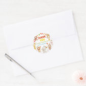 Sticker Rond Anniversaire Animaux de fête (Enveloppe)