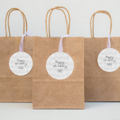 Sticker Rond Anniversaire argent parties scintillant poussière 