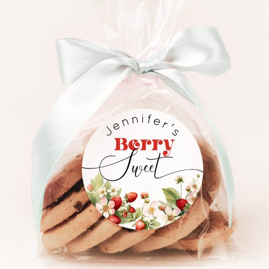 Sticker Rond Anniversaire Berry sweet Strawberry