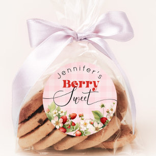 Sticker Rond Anniversaire Berry sweet Strawberry