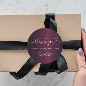 Sticker Rond Anniversaire Bourgogne nom merci