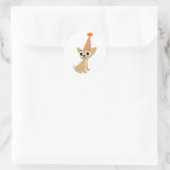 Sticker Rond Anniversaire Chihuahua (Sac)