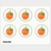 Sticker Rond Anniversaire Citrouille (Feuille)