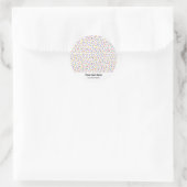 Sticker Rond Anniversaire confetti arc-en-ciel (Sac)