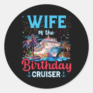 Sticker Rond Anniversaire Cruiser Famille Vacances Vacances Cor
