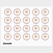Sticker rond Anniversaire Cutie Pie (Feuille)
