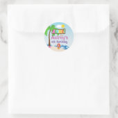 Sticker Rond Anniversaire d'Aloha Luau (Sac)