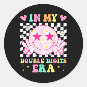Sticker Rond Anniversaire Dans Mes Deux Chiffres L'Ère Joyeux V