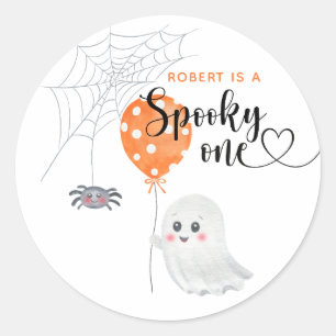 Sticker Rond Anniversaire de 1 an Watercolor Spooky One