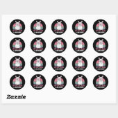 Sticker Rond anniversaire de 24 ans lamazing 24e anniversaire L (Feuille)
