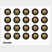 Sticker Rond anniversaire de 29 ans Retro fantastique 29e anniv (Feuille)