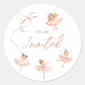Sticker Rond Anniversaire de Ballerina (Devant)