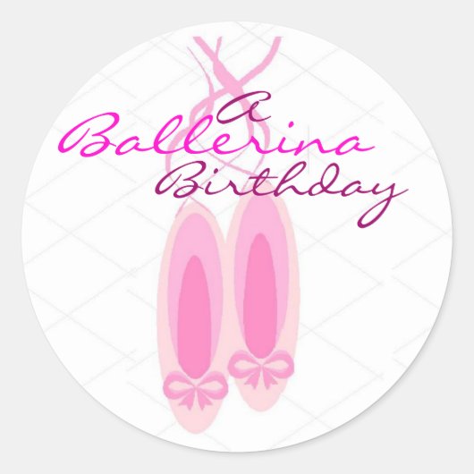 Sticker Rond Anniversaire de Ballerina (Devant)