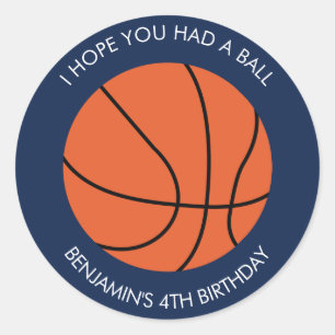 Sticker Rond Anniversaire de basket-ball