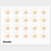 Sticker Rond Anniversaire de bébé panda pastel doux (Feuille)