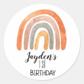 Sticker Rond Anniversaire de Boho Rainbow (Devant)