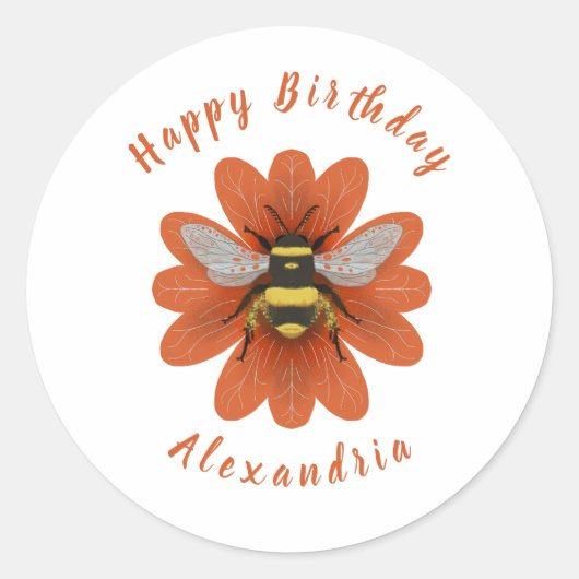 Sticker Rond Anniversaire de Bumblebee (Devant)