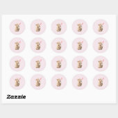 Sticker Rond Anniversaire de capybara (Feuille)
