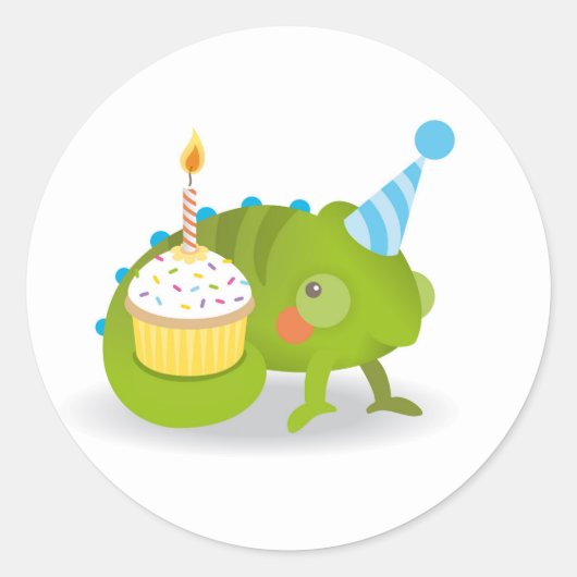 Sticker Rond Anniversaire de Chameleon (Devant)