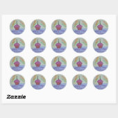 Sticker Rond Anniversaire de Cupcake (Feuille)