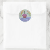 Sticker Rond Anniversaire de Cupcake (Sac)