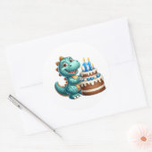 Sticker Rond Anniversaire de Dino 11 ans (Enveloppe)
