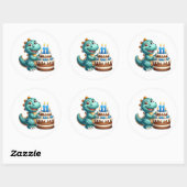 Sticker Rond Anniversaire de Dino 11 ans (Feuille)