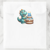 Sticker Rond Anniversaire de Dino 11 ans (Sac)