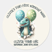 Sticker Rond Anniversaire de Dino-Mite Bash (Devant)