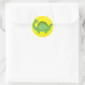 Sticker Rond Anniversaire de Dinosaur (Sac)