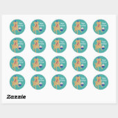 Sticker Rond Anniversaire de Dudley Labrador (Feuille)