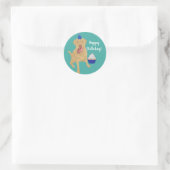 Sticker Rond Anniversaire de Dudley Labrador (Sac)