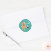 Sticker Rond Anniversaire de Dudley Labrador (Enveloppe)