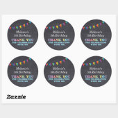 Sticker Rond Anniversaire de enfant chalkboard collants de bunt (Feuille)