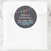 Sticker Rond Anniversaire de enfant chalkboard collants de bunt (Sac)