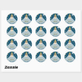 Sticker Rond Anniversaire de enfant d'aventure spatiale (Feuille)
