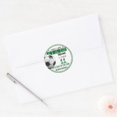 Sticker Rond Anniversaire de enfant de football (Enveloppe)