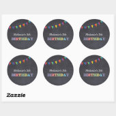Sticker Rond Anniversaire de enfant de la partie chalkboard aut (Feuille)