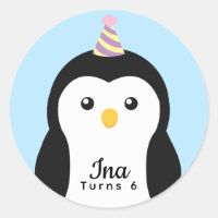 Anniversaire de enfant de pingouin mignon