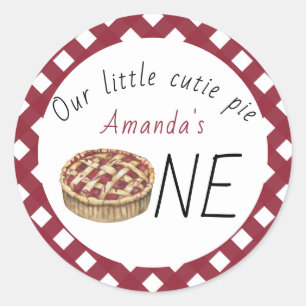 Sticker Rond Anniversaire de enfant de secteurs aquarelle