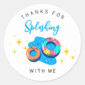 Sticker Rond Anniversaire de enfant du pool (Devant)