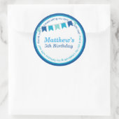 Sticker Rond Anniversaire de enfant parti do-it-yourself collan (Sac)