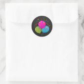 Sticker Rond anniversaire de fête (Sac)