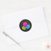 Sticker Rond anniversaire de fête (Enveloppe)