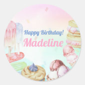 Sticker Rond Anniversaire de glace (Devant)